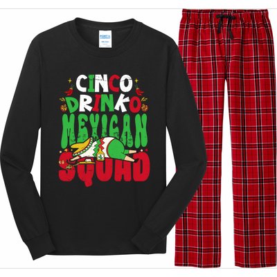 Cinco O Squad Mexican Fiesta Funny Cinco De Mayo Gift Long Sleeve Pajama Set