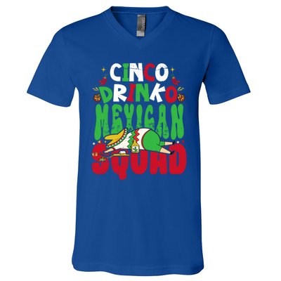 Cinco O Squad Mexican Fiesta Funny Cinco De Mayo Gift V-Neck T-Shirt