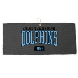 College Of Staten Island Dolphins Est. Date Large Microfiber Waffle Golf Towel