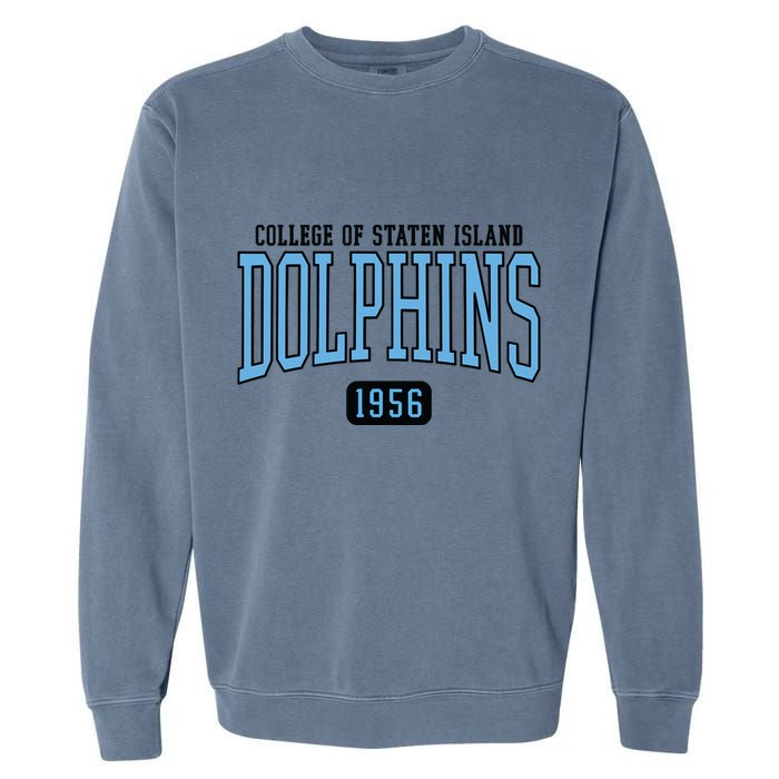 College Of Staten Island Dolphins Est. Date Garment-Dyed Sweatshirt