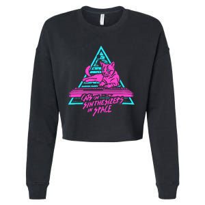 Cats On Synthesizers In Space Cropped Pullover Crew