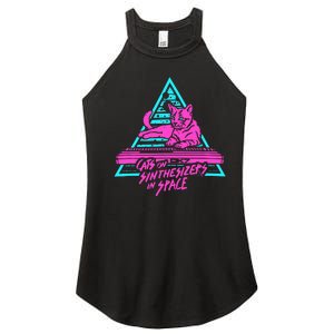 Cats On Synthesizers In Space Women's Perfect Tri Rocker Tank