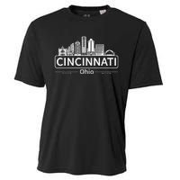 Cincinnati Ohio Skyline Travel To Cincinnati Cooling Performance Crew T-Shirt