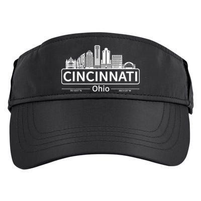 Cincinnati Ohio Skyline Travel To Cincinnati Adult Drive Performance Visor