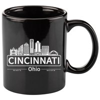 Cincinnati Ohio Skyline Travel To Cincinnati 11oz C Handle Ceramic Mug