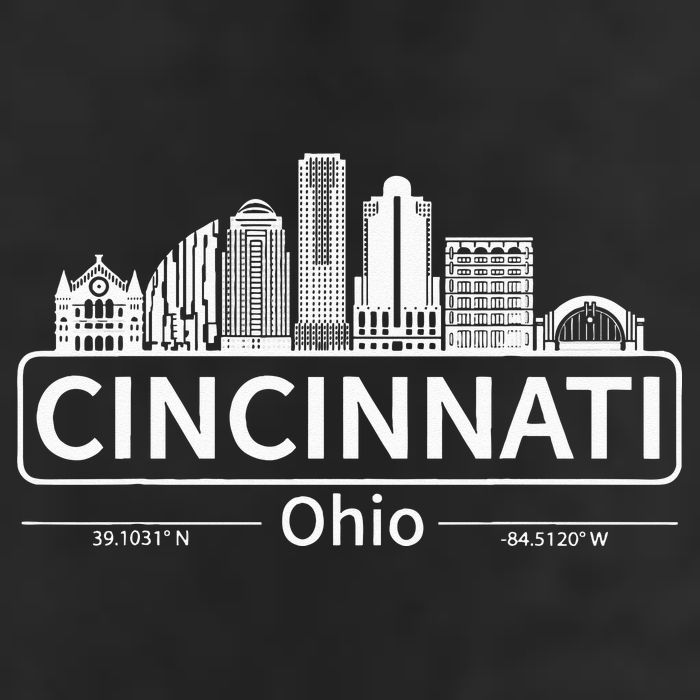Cincinnati Ohio Skyline Travel To Cincinnati 25L Jumbo Tote