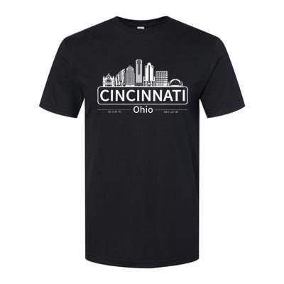 Cincinnati Ohio Skyline Travel To Cincinnati Softstyle CVC T-Shirt