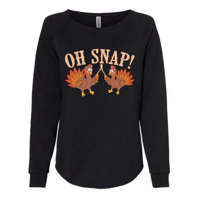 Cool Oh Snap! Funny Turkey With Wishbone Thanksgiving Gift Cool Gift Womens California Wash Sweatshirt