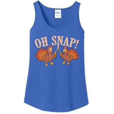 Cool Oh Snap! Funny Turkey With Wishbone Thanksgiving Gift Cool Gift Ladies Essential Tank