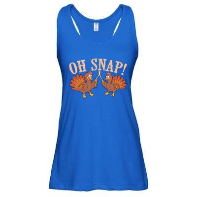 Cool Oh Snap! Funny Turkey With Wishbone Thanksgiving Gift Cool Gift Ladies Essential Flowy Tank