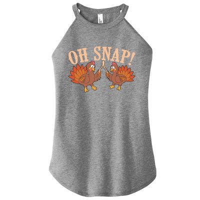 Cool Oh Snap! Funny Turkey With Wishbone Thanksgiving Gift Cool Gift Women's Perfect Tri Rocker Tank