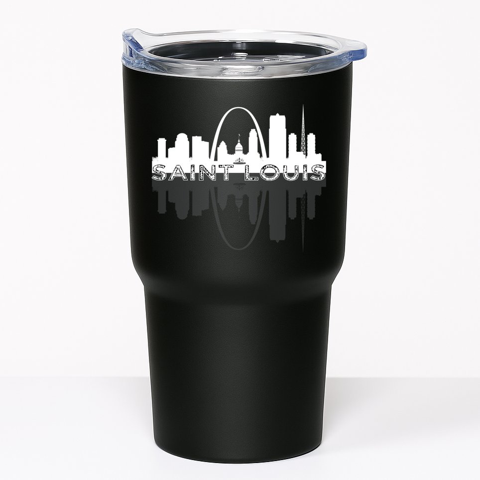City of St Louis Missouri Skyline Art Gateway Arch Graphic Tumbler