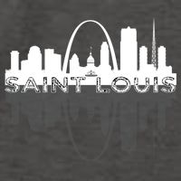 City of St Louis Missouri Skyline Art Gateway Arch Graphic Vector Backpack