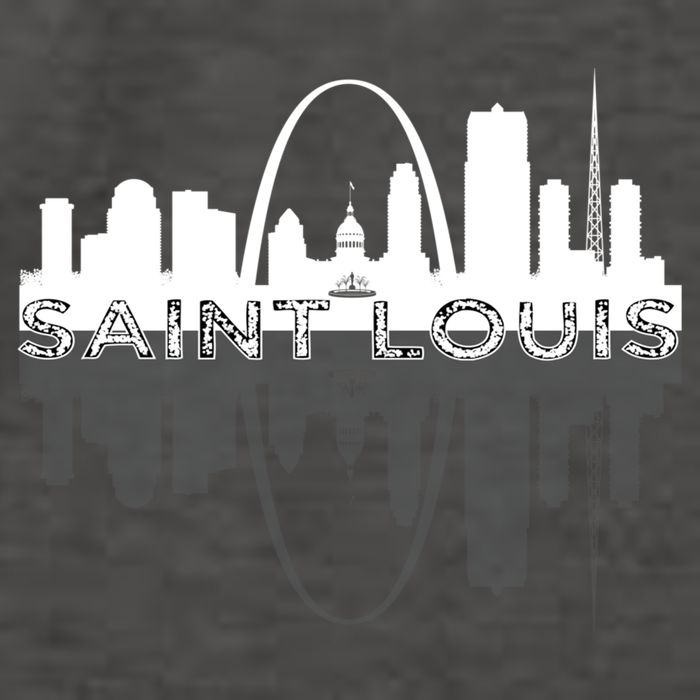 City of St Louis Missouri Skyline Art Gateway Arch Graphic Vector Backpack