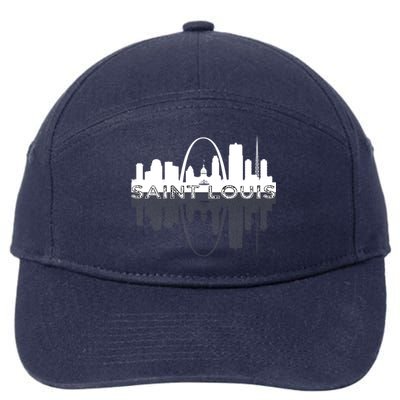 City of St Louis Missouri Skyline Art Gateway Arch Graphic 7-Panel Snapback Hat