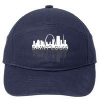 City of St Louis Missouri Skyline Art Gateway Arch Graphic 7-Panel Snapback Hat