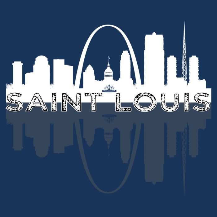 City of St Louis Missouri Skyline Art Gateway Arch Graphic 7-Panel Snapback Hat