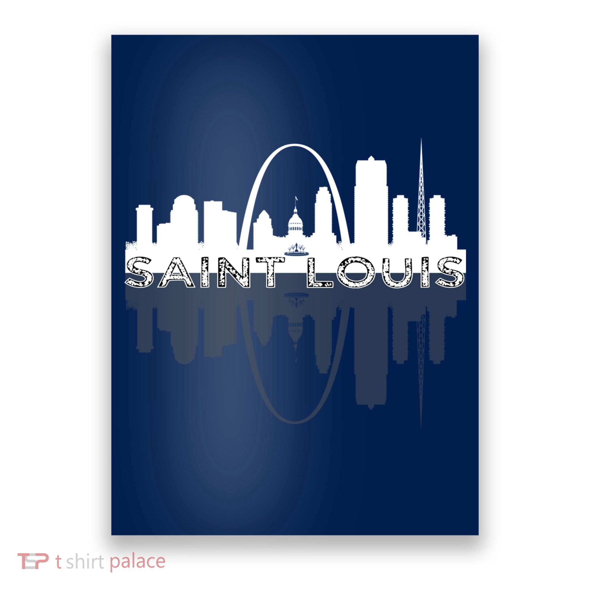 City of St Louis Missouri Skyline Art Gateway Arch Graphic Poster