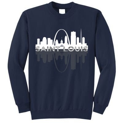 City of St Louis Missouri Skyline Art Gateway Arch Graphic Tall Sweatshirt