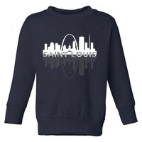 City of St Louis Missouri Skyline Art Gateway Arch Graphic Toddler Sweatshirt