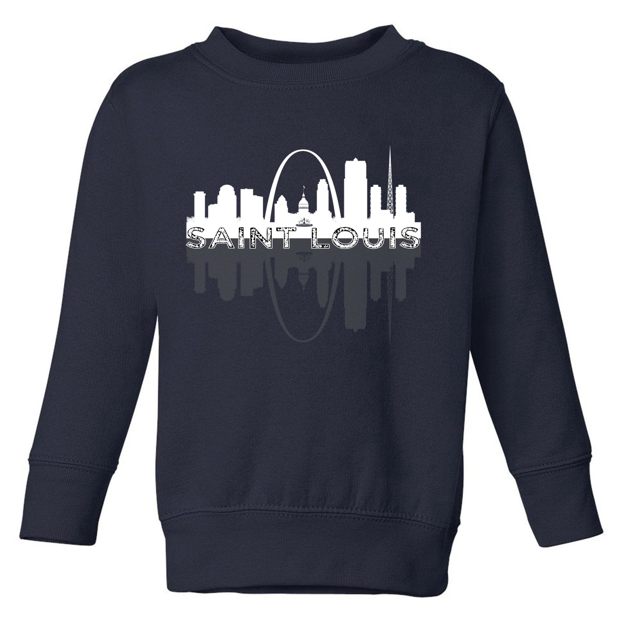 City of St Louis Missouri Skyline Art Gateway Arch Graphic Toddler Sweatshirt