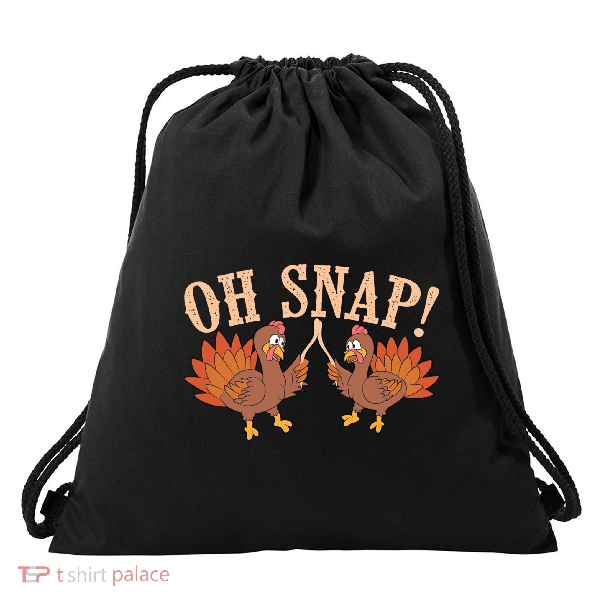 Cool Oh Snap! Funny Turkey With Wishbone Thanksgiving Gift Cute Gift Drawstring Bag