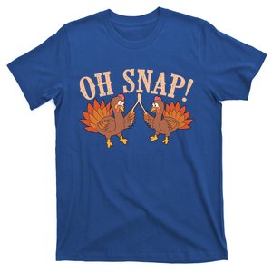 Cool Oh Snap! Funny Turkey With Wishbone Thanksgiving Gift Cute Gift T-Shirt