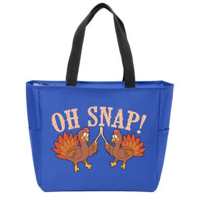 Cool Oh Snap! Funny Turkey With Wishbone Thanksgiving Gift Cute Gift Zip Tote Bag