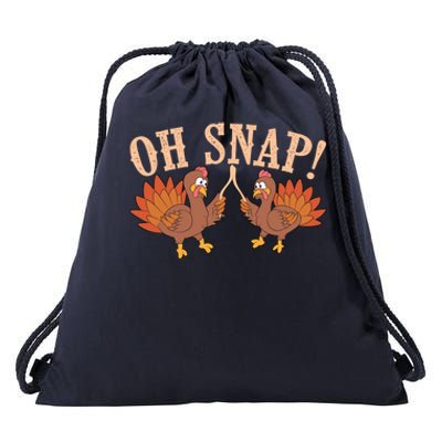 Cool Oh Snap! Funny Turkey With Wishbone Thanksgiving Gift Cute Gift Drawstring Bag