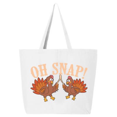 Cool Oh Snap! Funny Turkey With Wishbone Thanksgiving Gift Cute Gift 25L Jumbo Tote