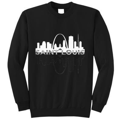 City Of St Louis Missouri Skyline Art Gateway Arch Sweatshirt