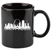 City Of St Louis Missouri Skyline Art Gateway Arch 11oz C Handle Ceramic Mug
