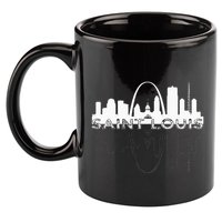 City Of St Louis Missouri Skyline Art Gateway Arch 11oz C Handle Ceramic Mug