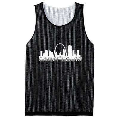 City Of St Louis Missouri Skyline Art Gateway Arch Mesh Reversible Basketball Jersey Tank