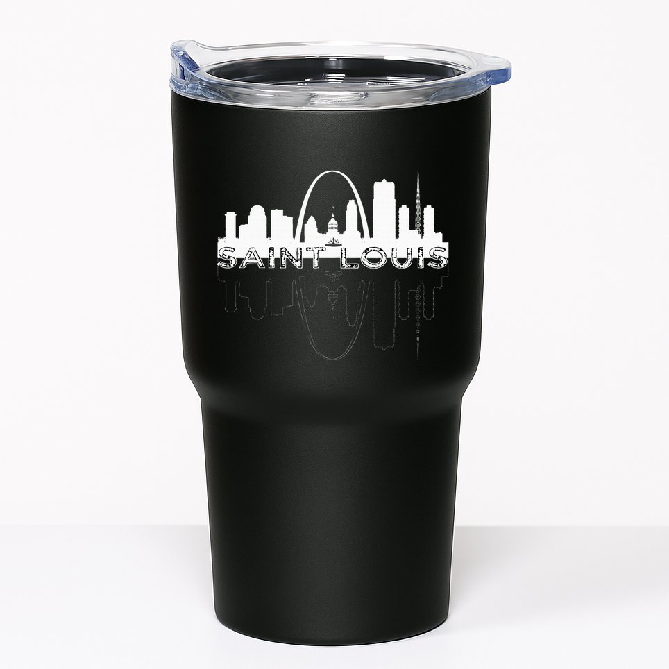 City Of St Louis Missouri Skyline Art Gateway Arch Tumbler