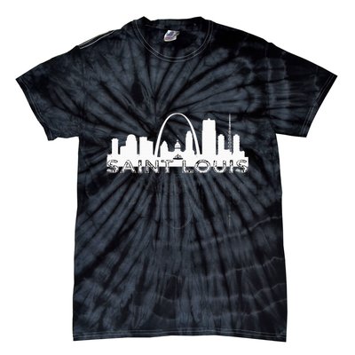 City Of St Louis Missouri Skyline Art Gateway Arch Tie-Dye T-Shirt