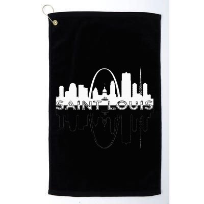 City Of St Louis Missouri Skyline Art Gateway Arch Golf Towel