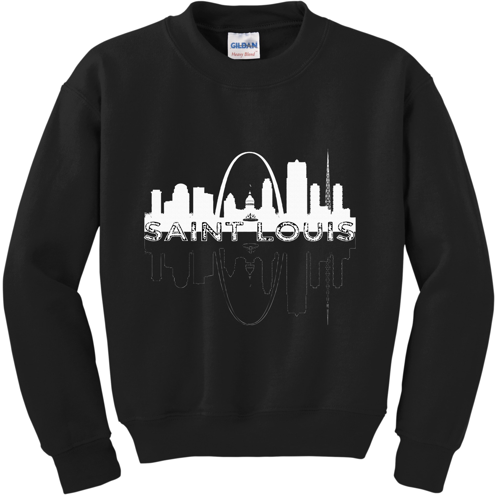 City Of St Louis Missouri Skyline Art Gateway Arch Kids Sweatshirt