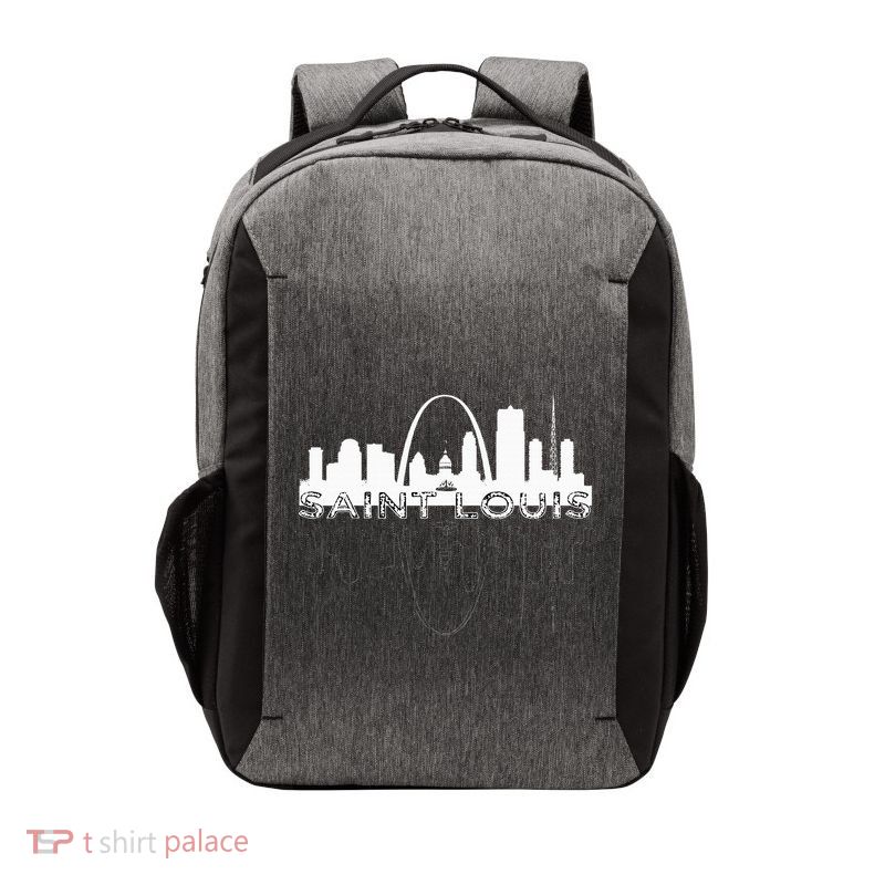 City Of St Louis Missouri Skyline Art Gateway Arch Vector Backpack