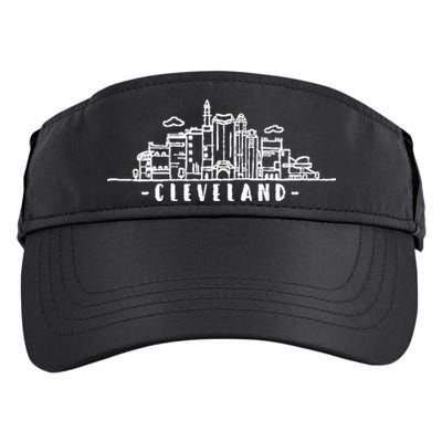 Cleveland Ohio Skyline Adult Drive Performance Visor