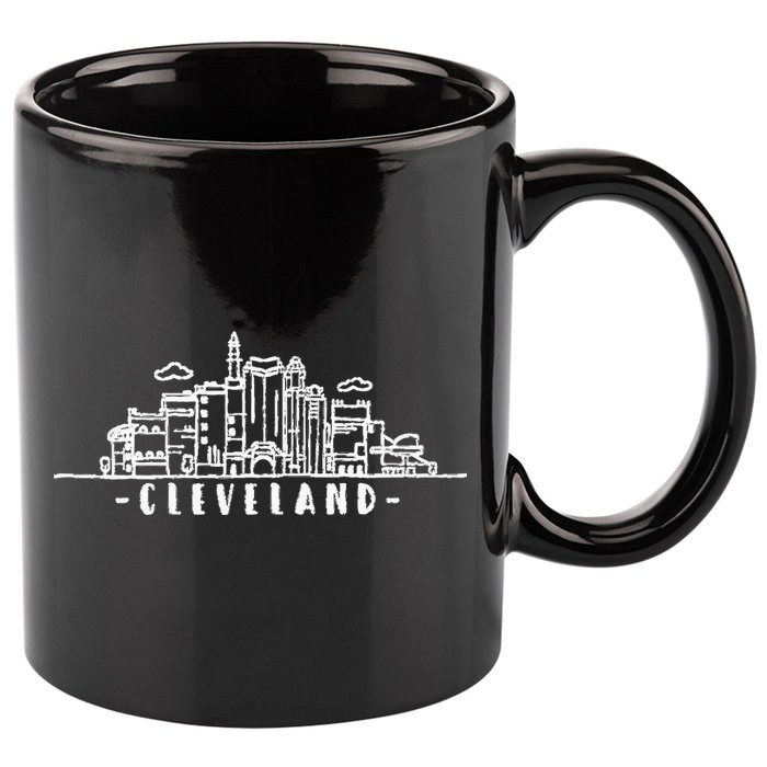 Cleveland Ohio Skyline 11oz C Handle Ceramic Mug
