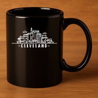 Cleveland Ohio Skyline 11oz C Handle Ceramic Mug