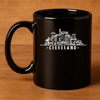 Cleveland Ohio Skyline 11oz C Handle Ceramic Mug