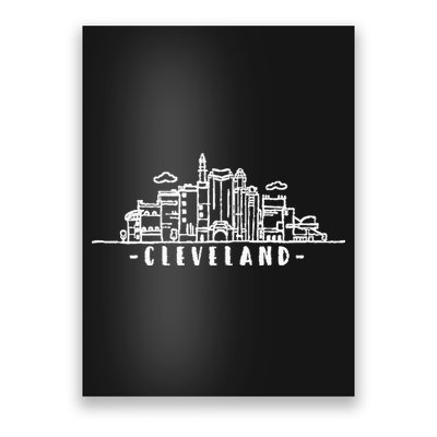 Cleveland Ohio Skyline Poster