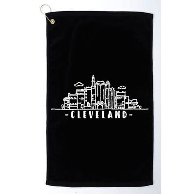 Cleveland Ohio Skyline Golf Towel