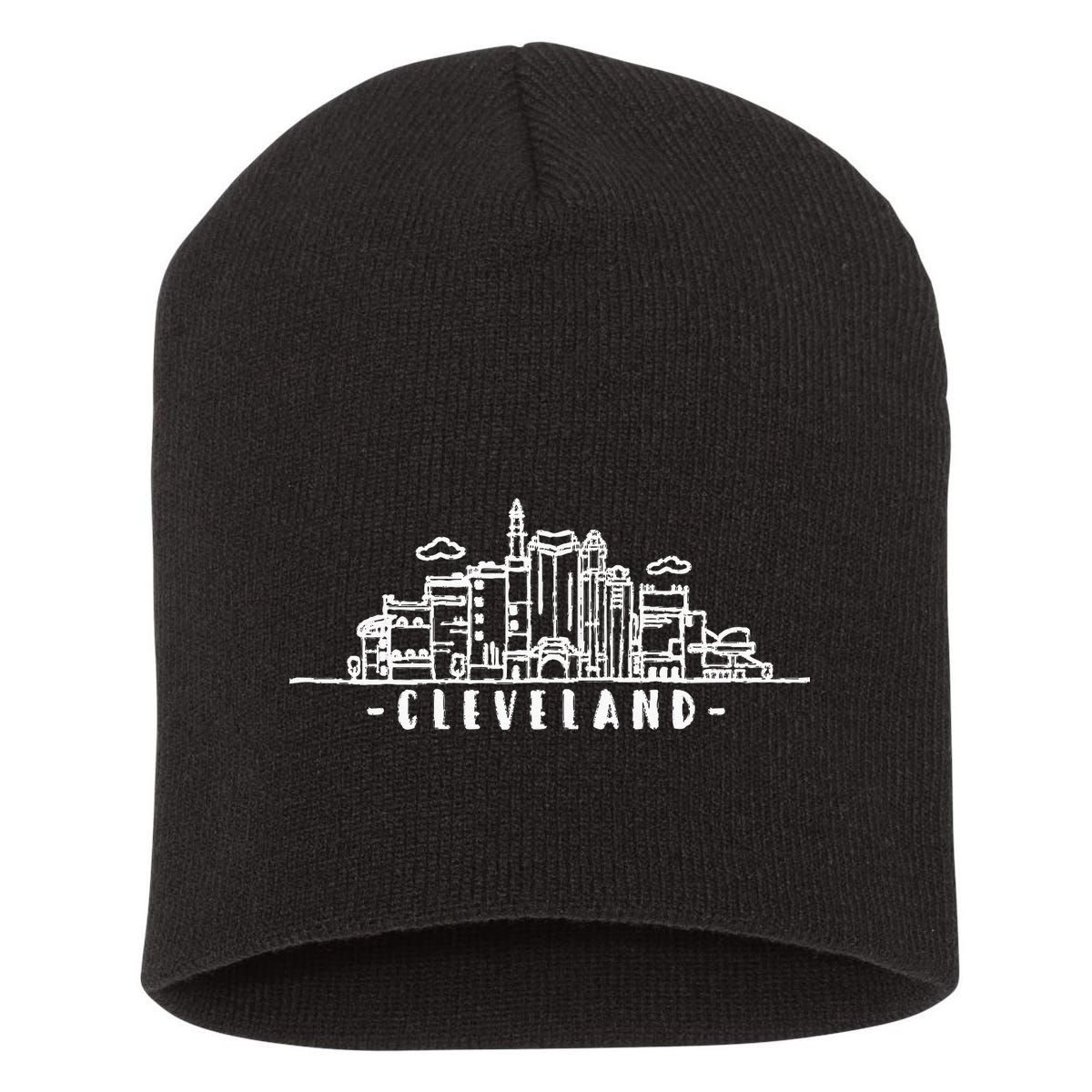 Cleveland Ohio Skyline Short Acrylic Beanie