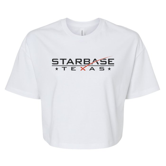 City Of Starbase Cameron County Texas Boca Chica Starship Bella+Canvas Jersey Crop Tee