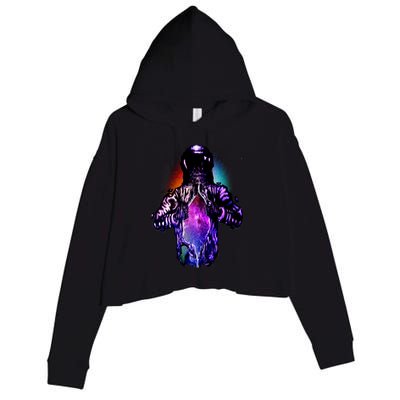 Cosmic Astronaut Crop Fleece Hoodie