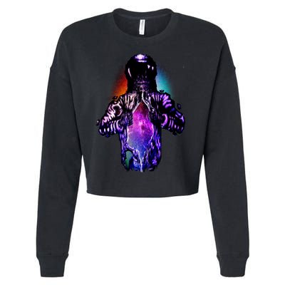 Cosmic Astronaut Cropped Pullover Crew