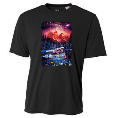 Cosmic Fantasy Unicorns In Another World Cooling Performance Crew T-Shirt